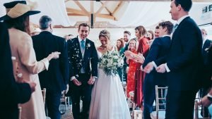 confetti shot Sussex Surrey wedding photographer videographer