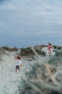 children running on east head photo by Hester Barnes